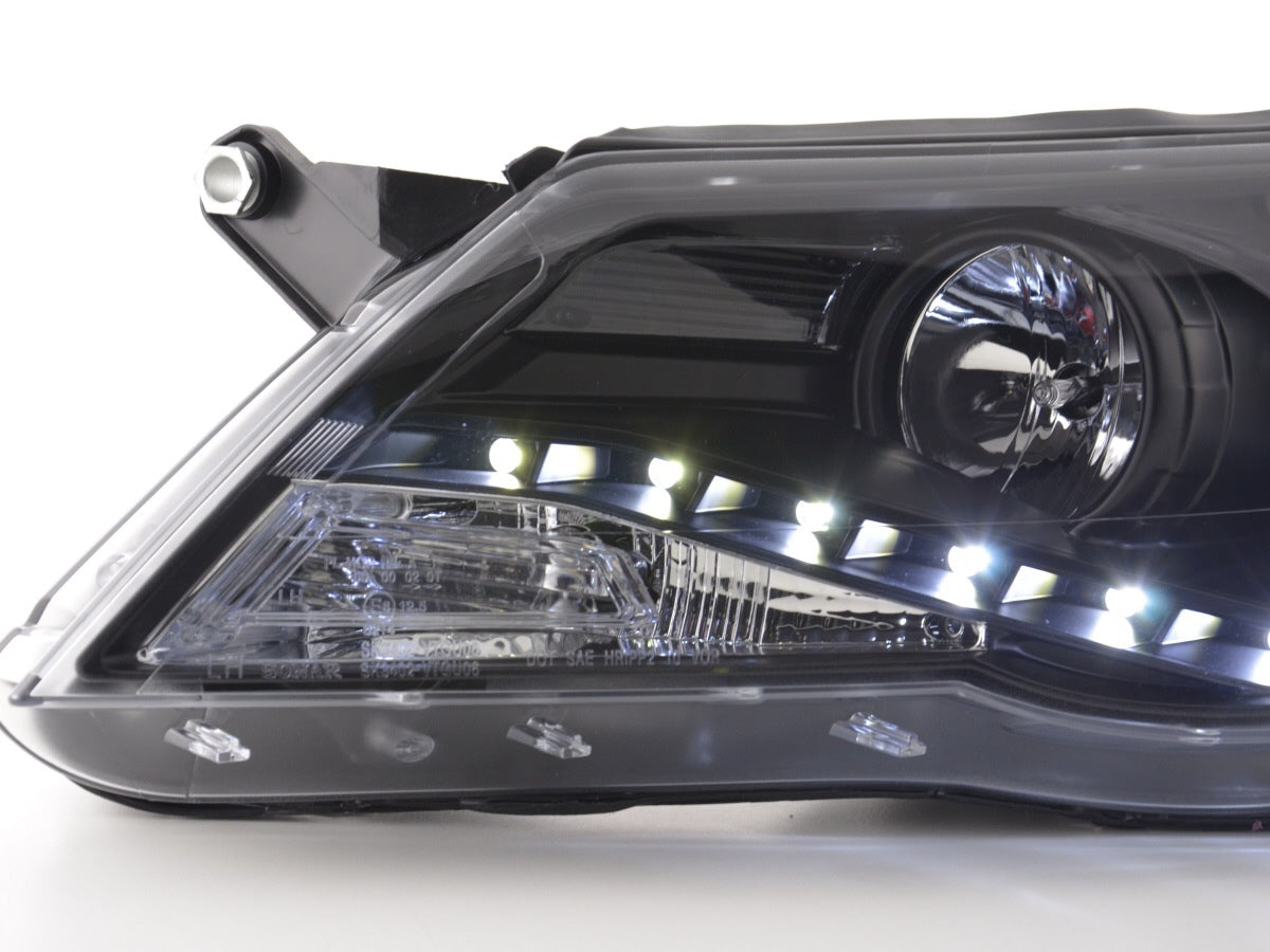 Scheinwerfer Set Daylight LED TFL-Optik VW Tiguan 07-11 schwarz für Rechtslenker Scheinwerfer Set Daylight LED TFL-Optik VW Tiguan 07-11 schwarz für Rechtslenker